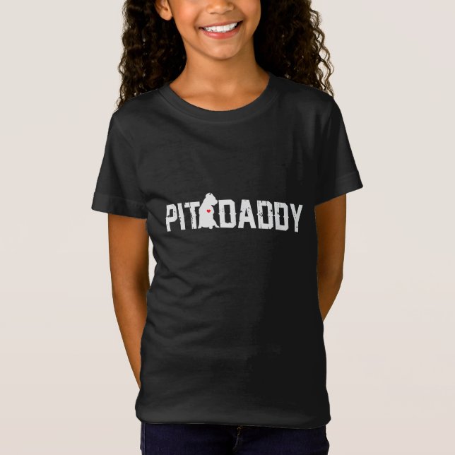 Camiseta Pai Pitbull Dia de os pais para cães Presente para (Frente)
