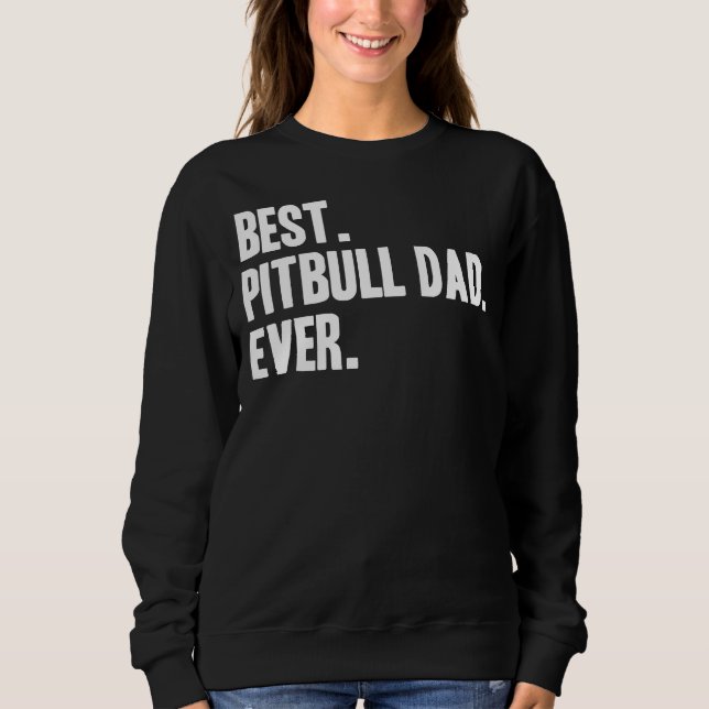 Camiseta Pai Pitbull Engraçado Pet Pitbull Impressão (Frente)