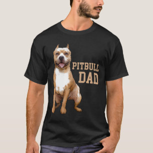 Camiseta Pai Pitbull Homem Pittie Cão Bully Pit Bull Papai 