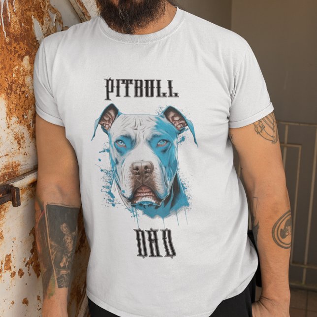 Camiseta Pai Pitbull Personalizado (Criador carregado)