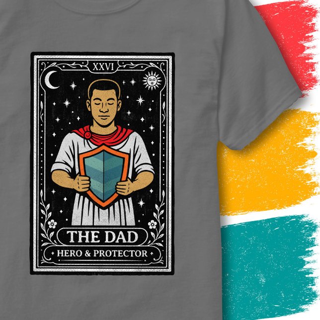 Camiseta Pai Poderoso Protetor Pai Estrela Tarot Arte (Criador carregado)