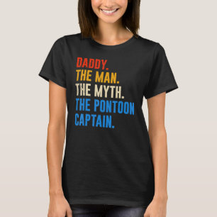 Camiseta Pai Pontoon Pai Man Myth Pontoon Capitão