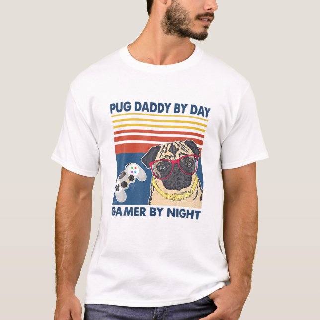 Camiseta Pai Por Dia Engraçado Cão Engraçado Dia de os pais (Frente)