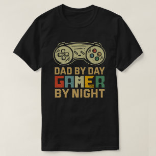 Camiseta Pai Por Dia Gamer Por Jogos Noturnos Oferece Jogos
