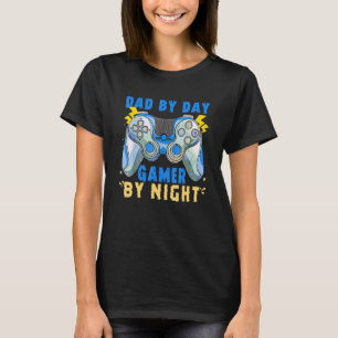 Camiseta Pai Por Dia Gamer Por Noite Video Game Controller 