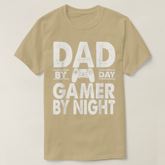 Camiseta Pai Por Dia Gamer Por Videos games Noturnos (Frente do Design)