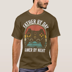 Camiseta Pai Por Dia Jogador De Videos games Noturnos