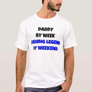 Camiseta Pai por Lenda de Pesca Semanal Por Fim de Semana