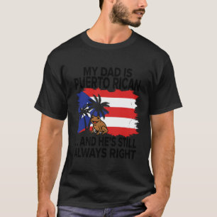 Camiseta Pai Porto-Riquenho Divertido Orgulho Boricua Bande