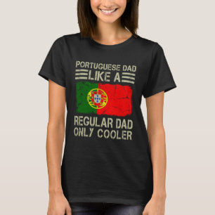 Camiseta Pai Português como Pai Regular Apenas Pai Mais Fri
