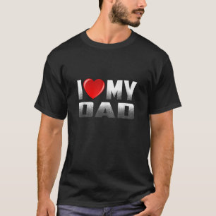 Camiseta Pai presente da filha e filho Eu amo minha Pai