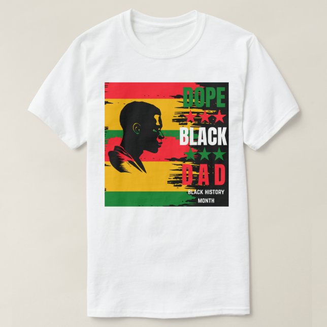 Camiseta Pai Preto de Ângulo (Frente do Design)