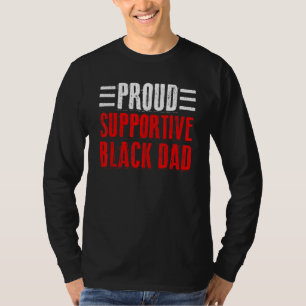 Camiseta Pai preto de suporte orgulhoso Dia de os pais 1