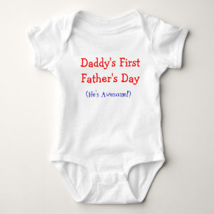 Camiseta Pai Primeiro Dia de os pais Baby Onsie