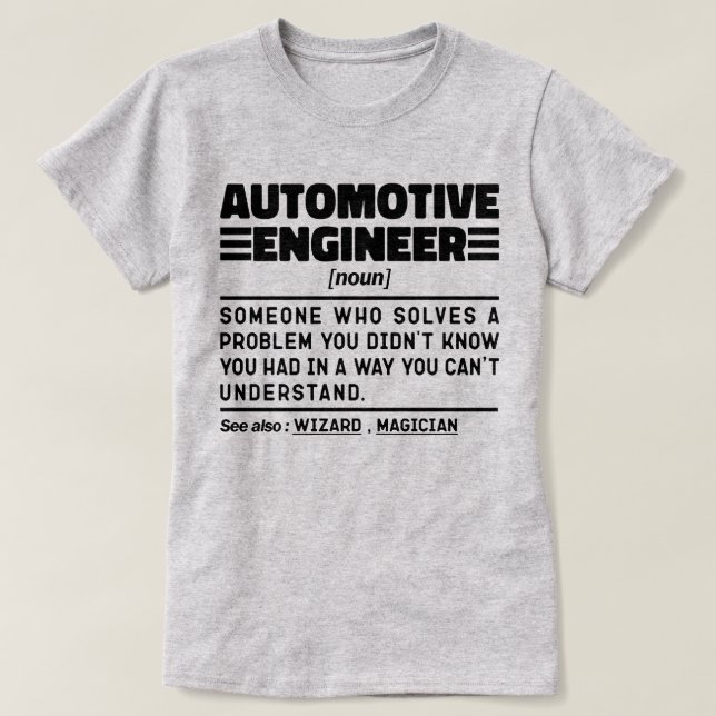 Camiseta Pai Profissional do Engenheiro Automotivo Legal (Frente do Design)