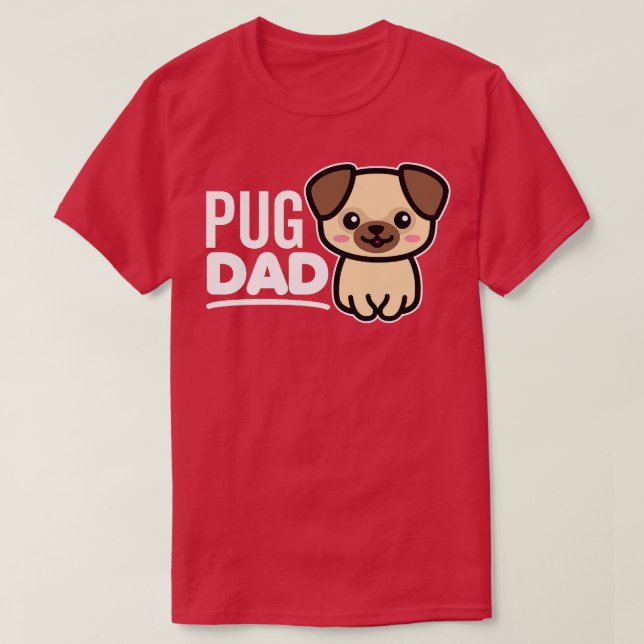 Camiseta Pai Pug (Frente do Design)