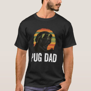 Camiseta Pai Pug Antigo Amante de Cachorro