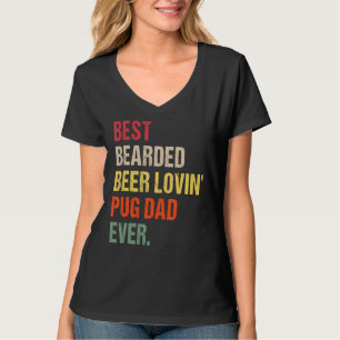 Camiseta Pai Pug De Cerveja De Melhor Carborda Já