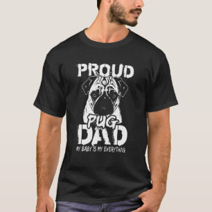 Camiseta Pai Pug Dog Proud Pug