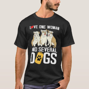 Camiseta Pai Pug Marido Puggle Amor Uma Mulher E Vários