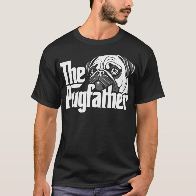 Camiseta Pai Pug Padre Pugs (Frente)