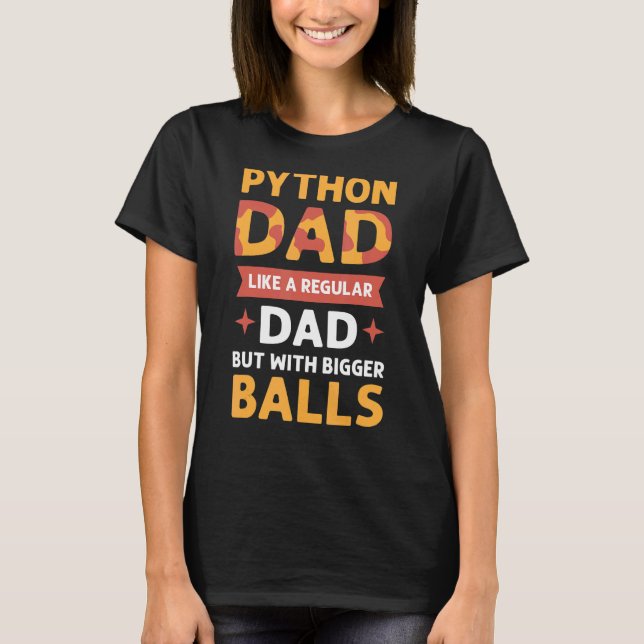 Camiseta Pai Python. Herpetólogos. Royal Python Banana Ba (Frente)