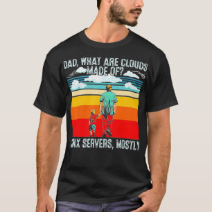 Camiseta Pai Que Nuvens São Feitas Do Programador Retro Li