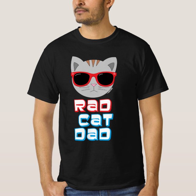 Camiseta PAI RAD CAT Óculos de sol Gatos (Frente)