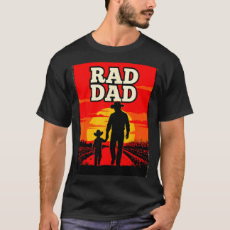 Camiseta Pai radical pai e filho agricultor pôr do sol ocid