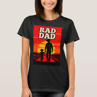 Camiseta Pai radical pai e filho agricultor pôr do sol ocid
