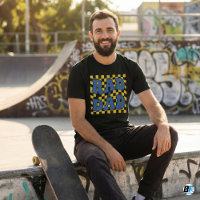 Pai Radical Retro Xadrez Azul Estilo 90 Pai's