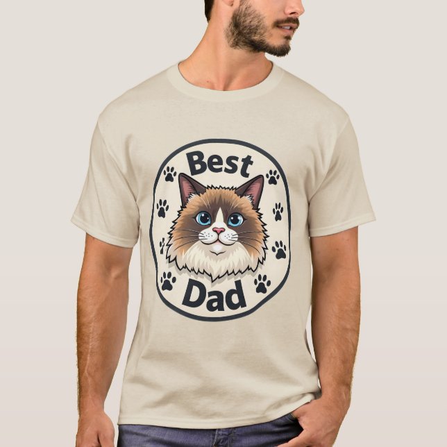 Camiseta Pai Ragdoll, bi-color (Frente)