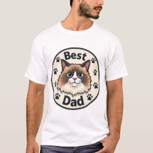 Camiseta Pai Ragdoll, bi-color