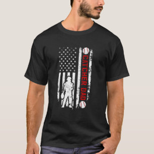 Camiseta Pai receptor de beisebol de um pai receptor de bei