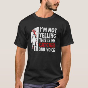 Camiseta Pai Receptor De Beisebol Voz Pai De Um Receptor De
