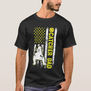 Camiseta Pai Receptor de Softball de um Pai Receptor de Sof