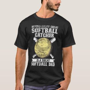 Camiseta Pai Receptor de Softbol Arremessador Técnico de Fa