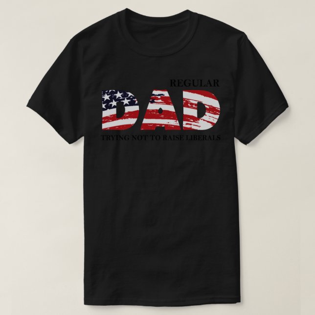 Camiseta Pai Regular Tentando Não Levantar A U Americana Li (Frente do Design)