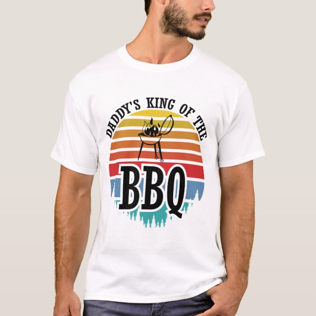 Camiseta Pai Rei Do Presente De Churrasco Engraçado De CHUR (Frente)