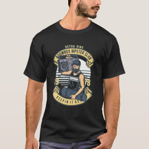 Camiseta Pai Retro 80S Boom Box Ghetto Blaster Vibe