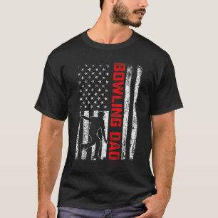 Camiseta Pai Retro-Americano da Primeira Boliche do Novo pa