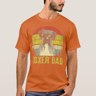 Camiseta Pai Retro Boxer Boxer  Mens Vintage Pai Cachorro P