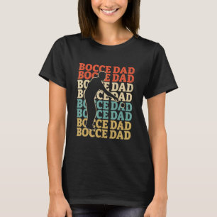 Camiseta Pai Retro de Bocha Vintage Fã de Jogador de Bola