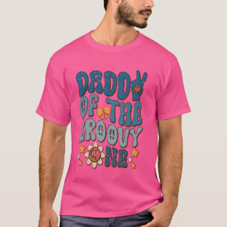 Camiseta Pai retrô de Groovy One Dia de os pais 1rua Birthd