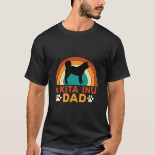 Camiseta Pai Retro Sunset Akita Inu