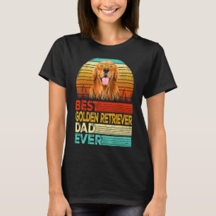 Camiseta Pai Retro Vintage de Melhor Ouro para Retriever