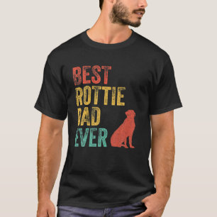 Camiseta Pai Rotação Melhor do Pai Rótulo Nunca Rottweil