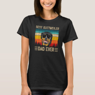 Camiseta Pai Rottweiler De Melhor Retrorador De Vintagem Do