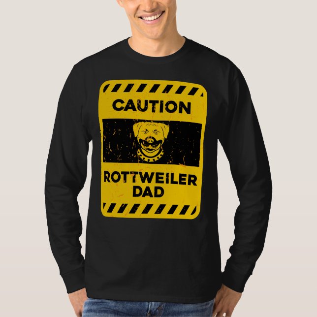 Camiseta Pai Rottweiler de Precaução (Frente)