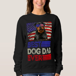 Camiseta Pai Rottweiler Ever American Flag Patrio